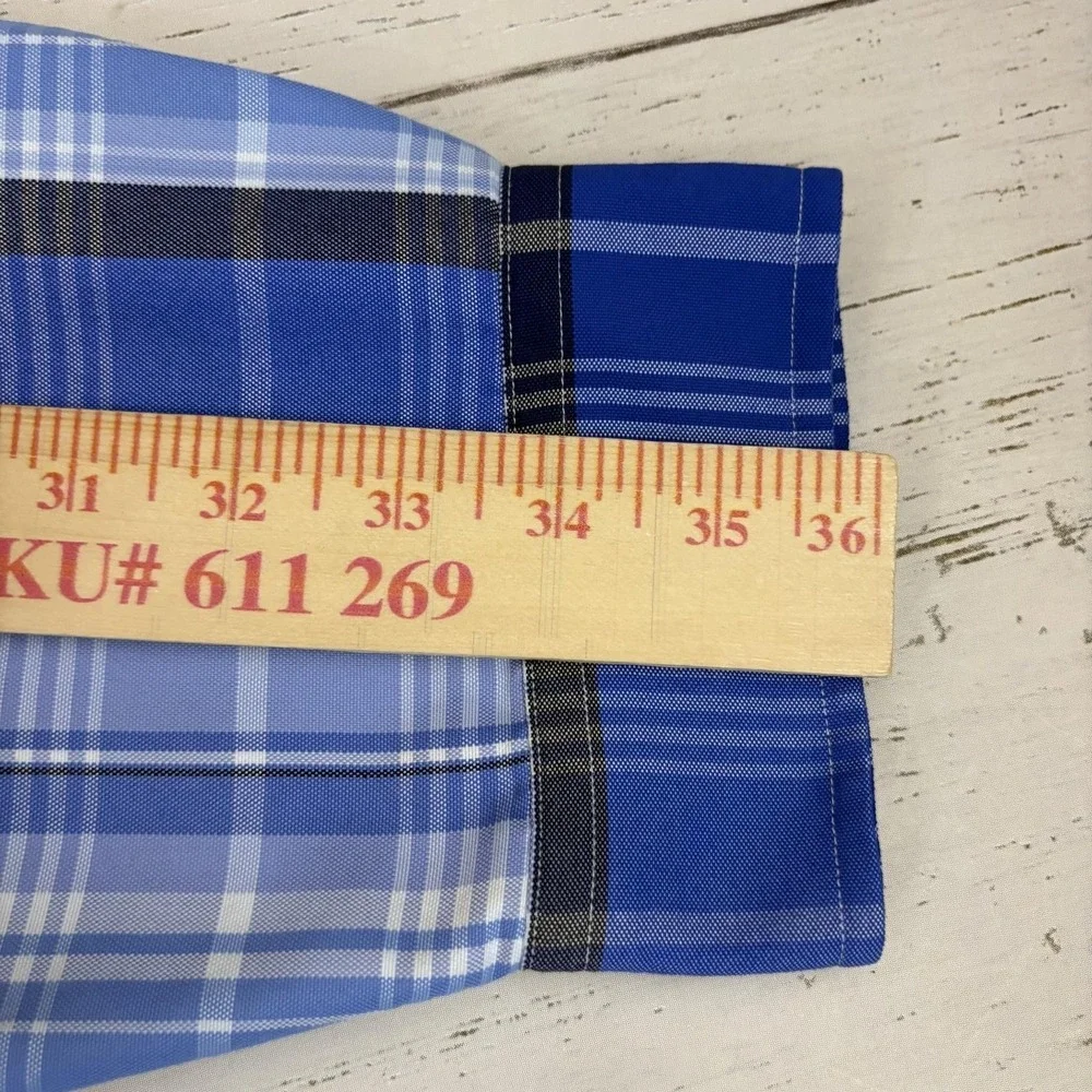Polo Ralph Lauren Performance Shirt Poly Nylon 2XL Plaid Long Sleeve